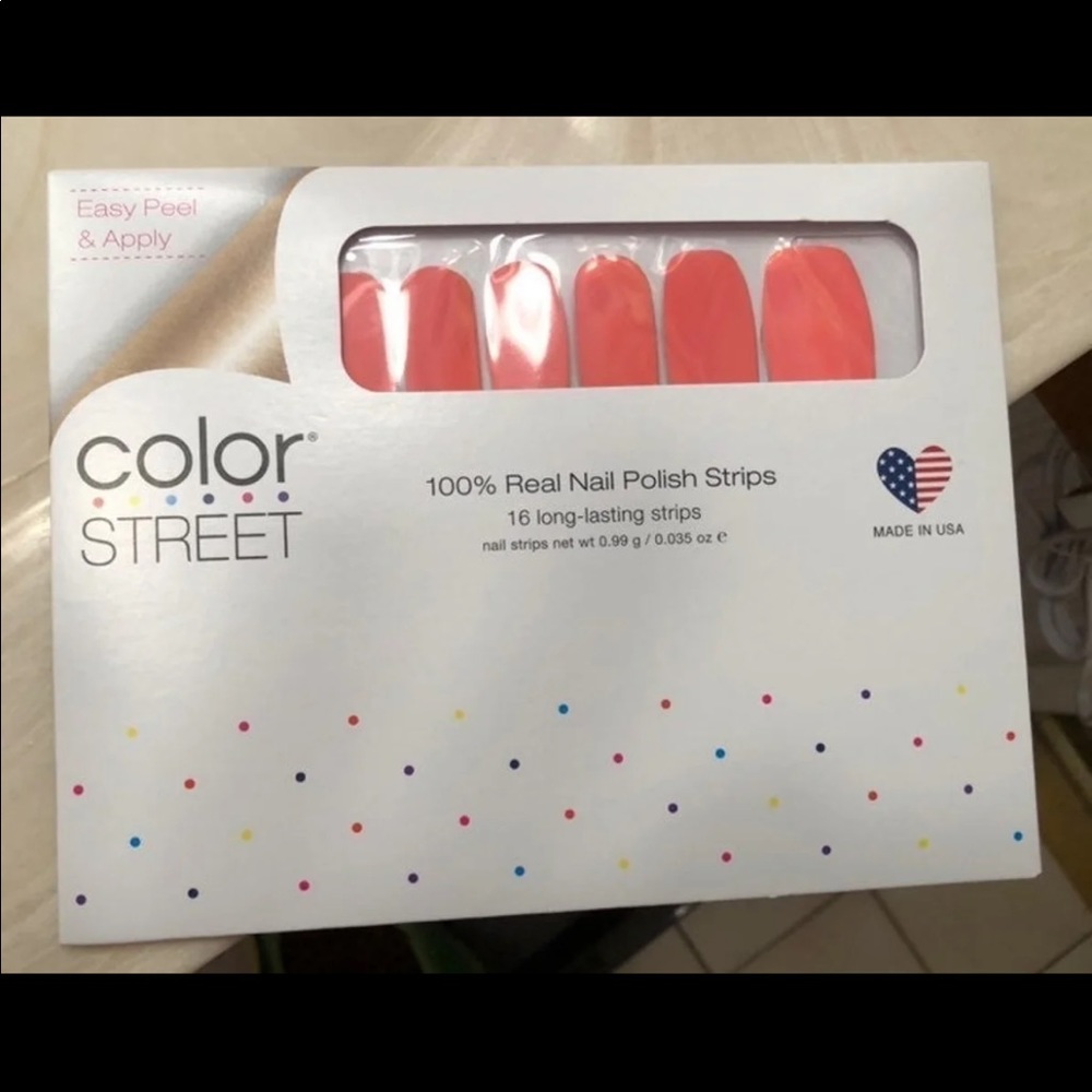 ColorStreet Caribbean coral nail strips